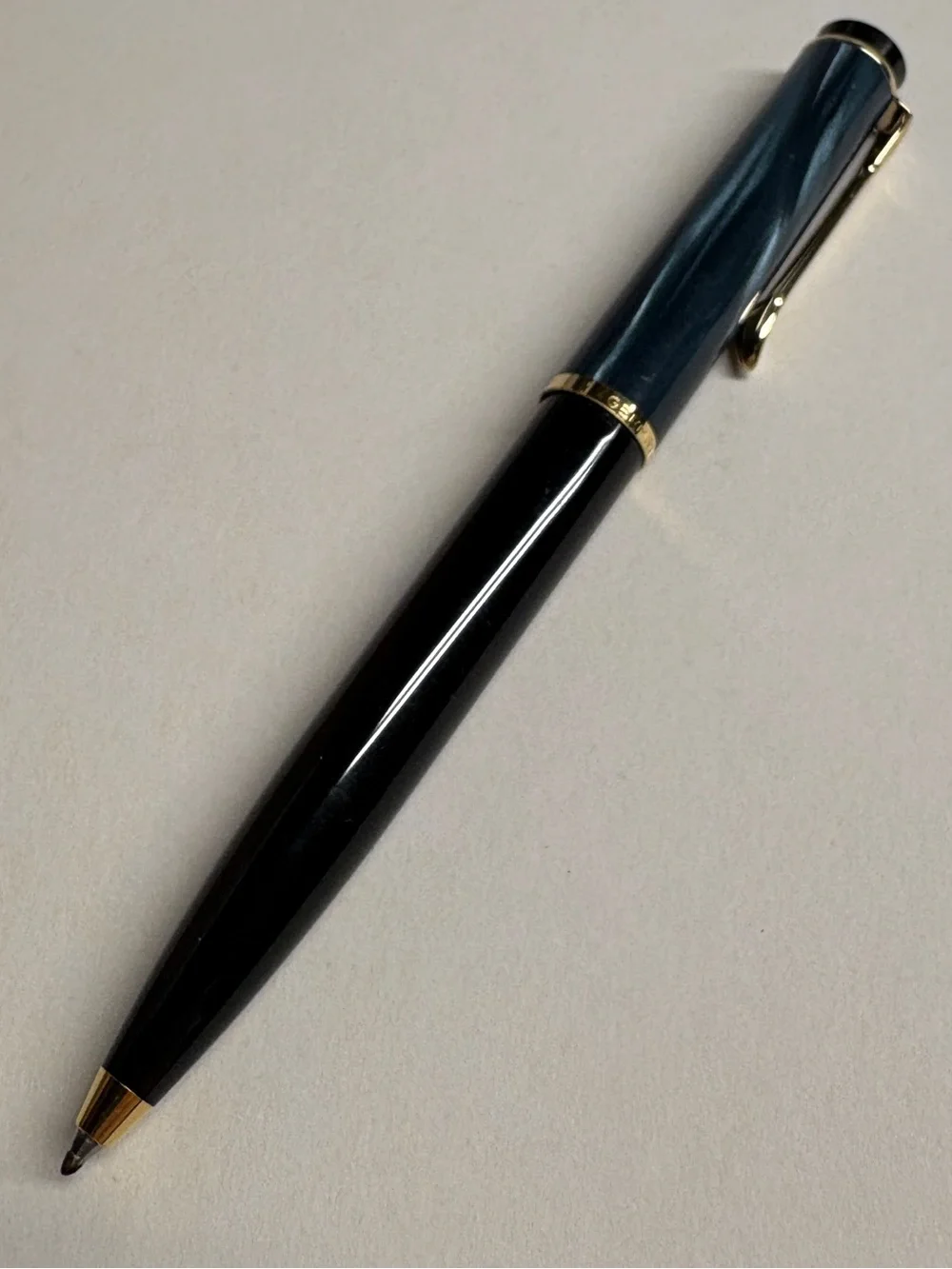 Vintage Pelikan Classic Blue Marbled Ballpoint Pen K200 Germany